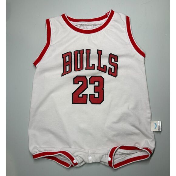 Micheal Jordan 23 Chicago Bulls Baby Toddler Jersey Romper, 6-9 months - Picture 3 of 13
